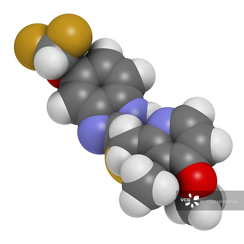 泮托拉唑胃溃疡药物分子图片素材