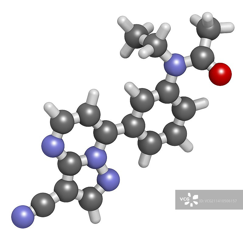唑吡酮催眠药物分子图片素材