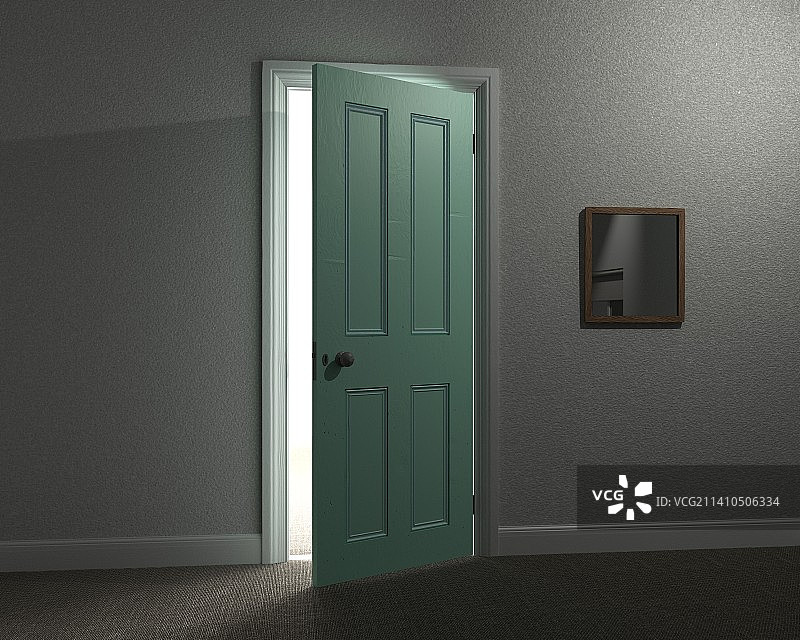 点亮的门口，插图图片素材