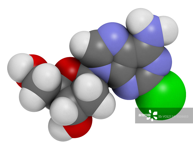 克拉屈滨抗癌药物分子图片素材