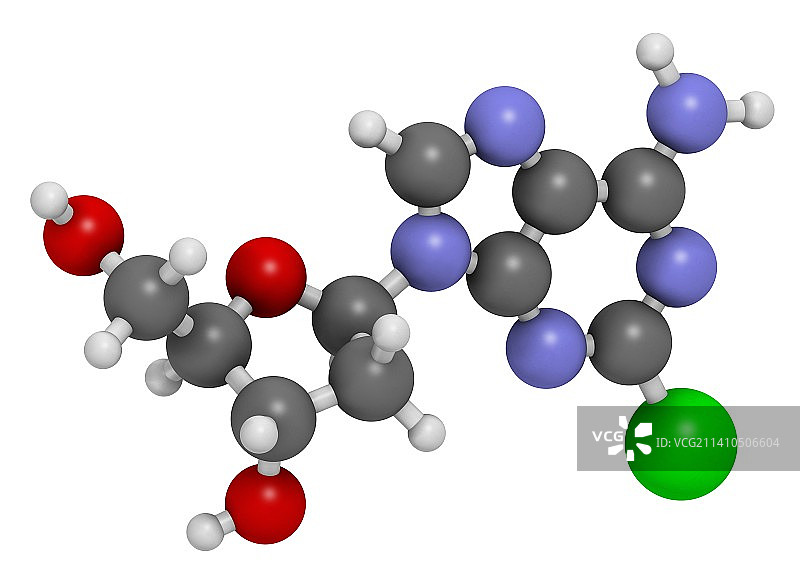 克拉屈滨抗癌药物分子图片素材