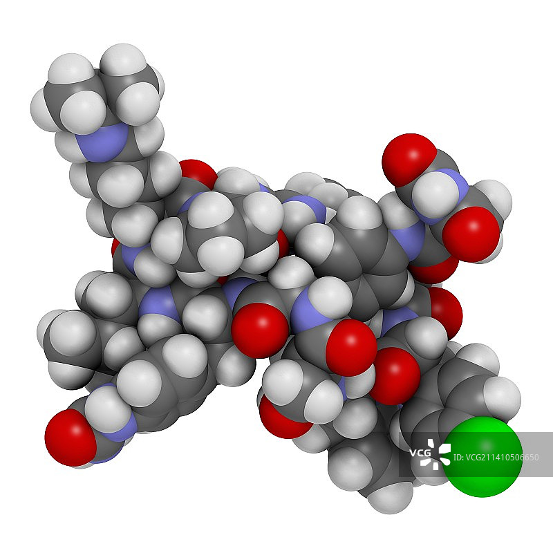 地加瑞克前列腺癌药物分子图片素材