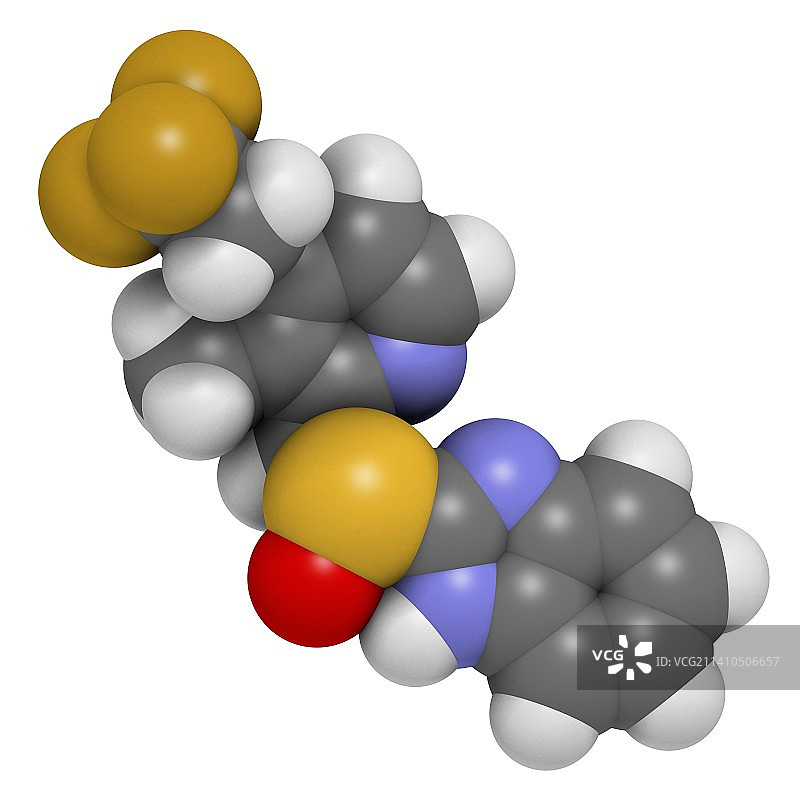 右兰索拉唑药物分子图片素材