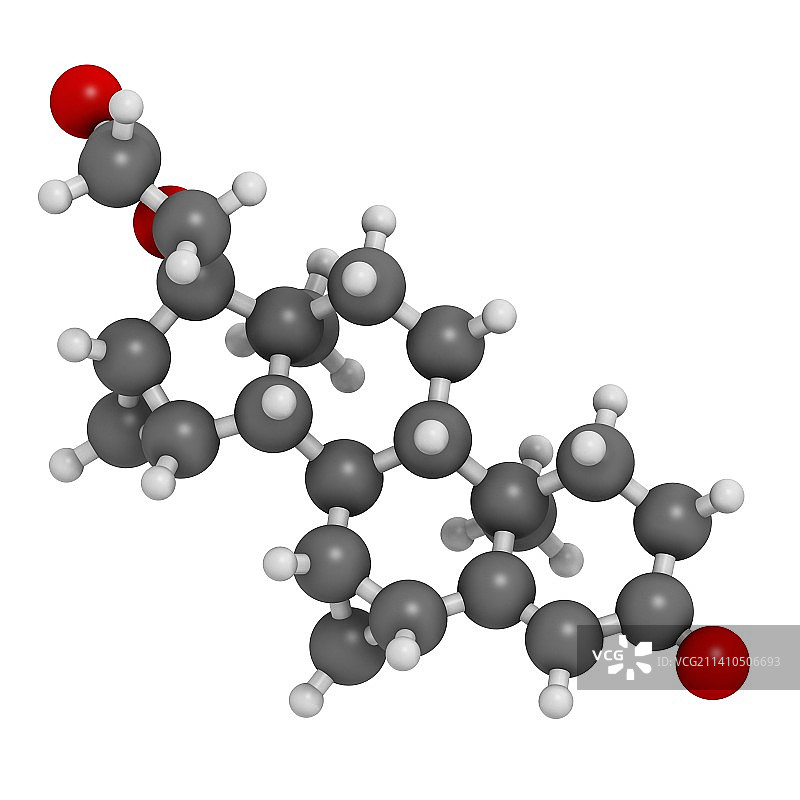 屈螺酮避孕药分子图片素材