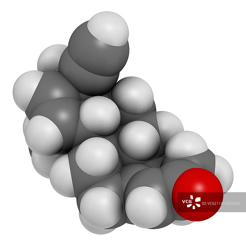 孕酮避孕药分子图片素材