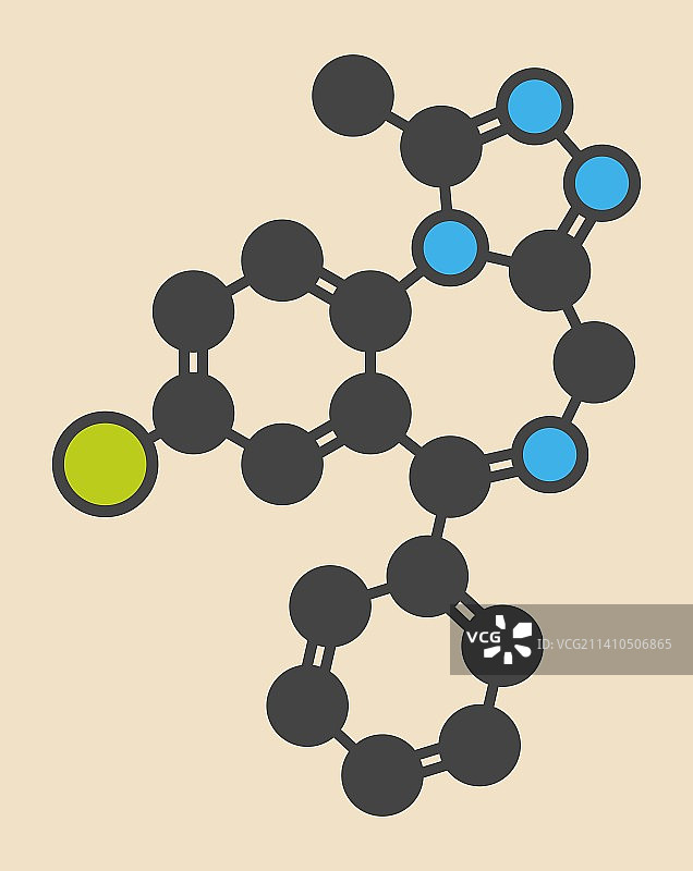 阿普唑仑镇静药物分子图片素材