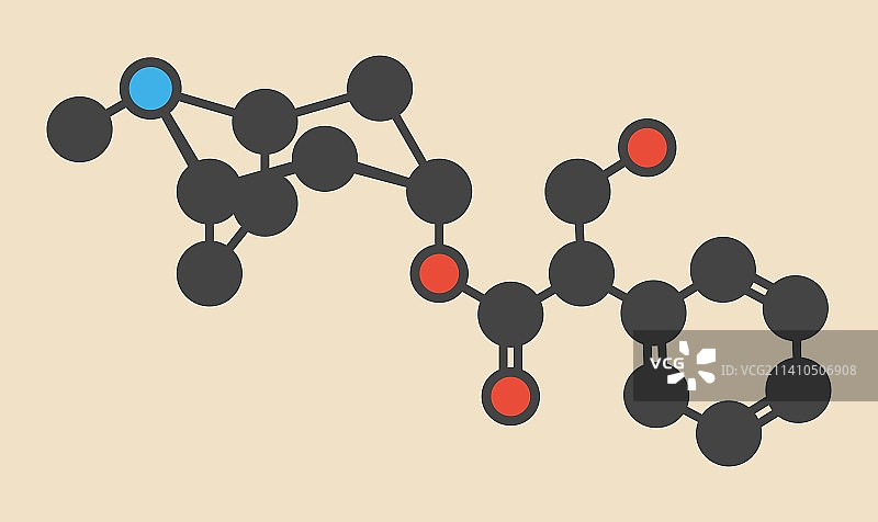 阿托品药物分子图片素材