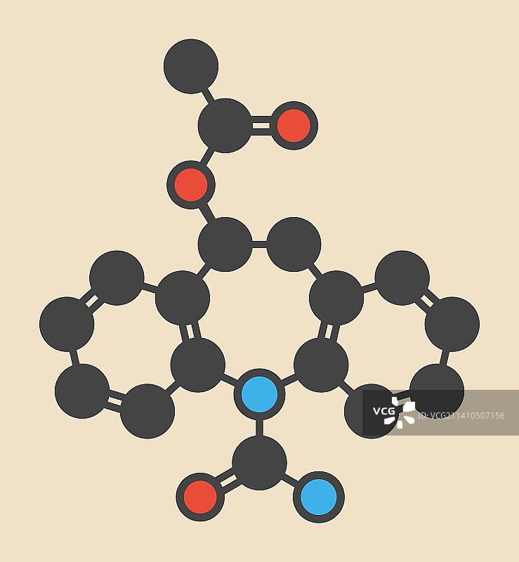 艾司利卡西平醋酸酯分子图片素材