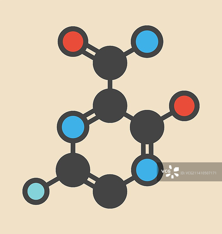 法匹拉韦抗病毒药物分子图片素材
