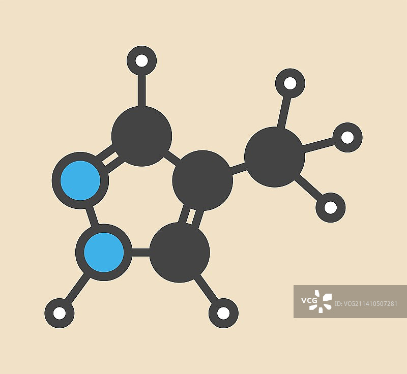 甲吡唑分子图片素材