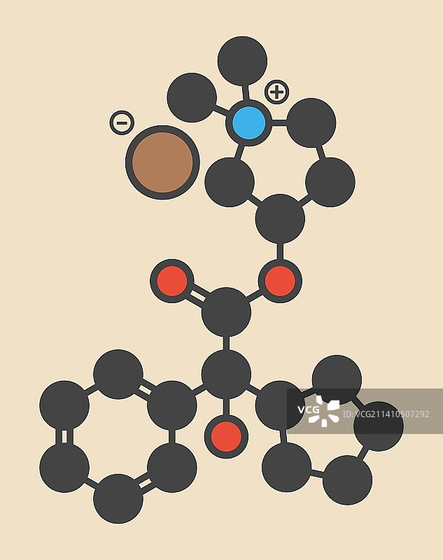 溴化格隆溴铵药物分子图片素材