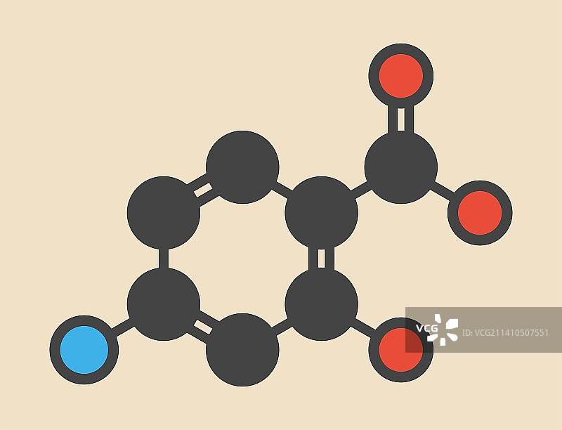 对氨基水杨酸药物分子图片素材