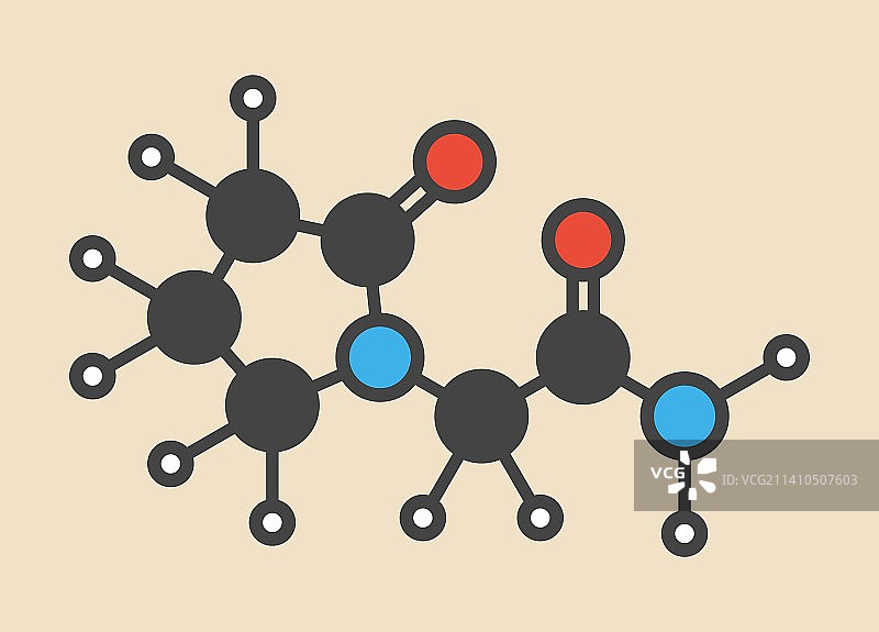 吡拉西坦促智药分子图片素材