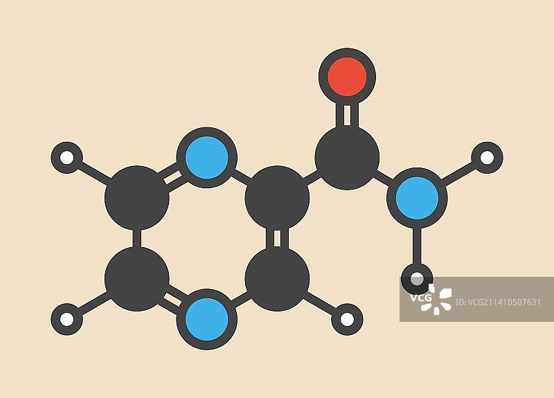 吡嗪酰胺结核病药物分子图片素材
