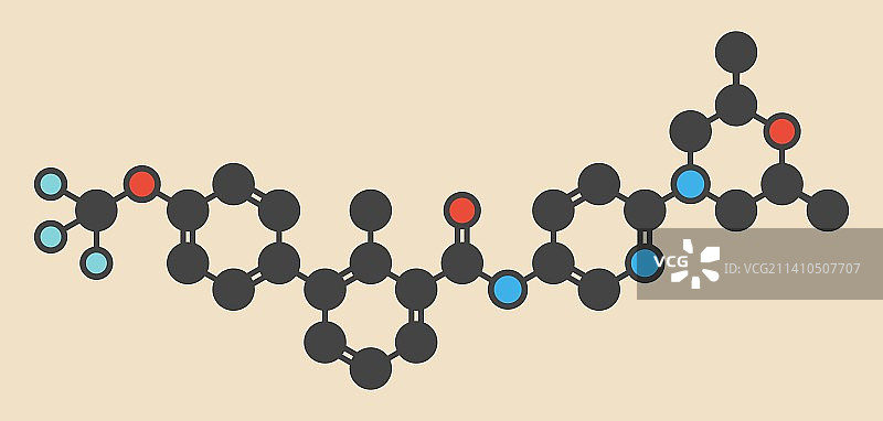 索尼德吉布癌症药物分子图片素材