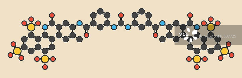 苏拉明昏睡病药物分子图片素材