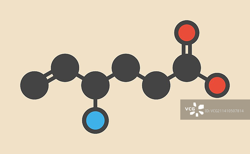 维加巴曲林癫痫药物分子图片素材