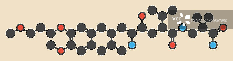 阿利沙吉仑高血压药物分子图片素材