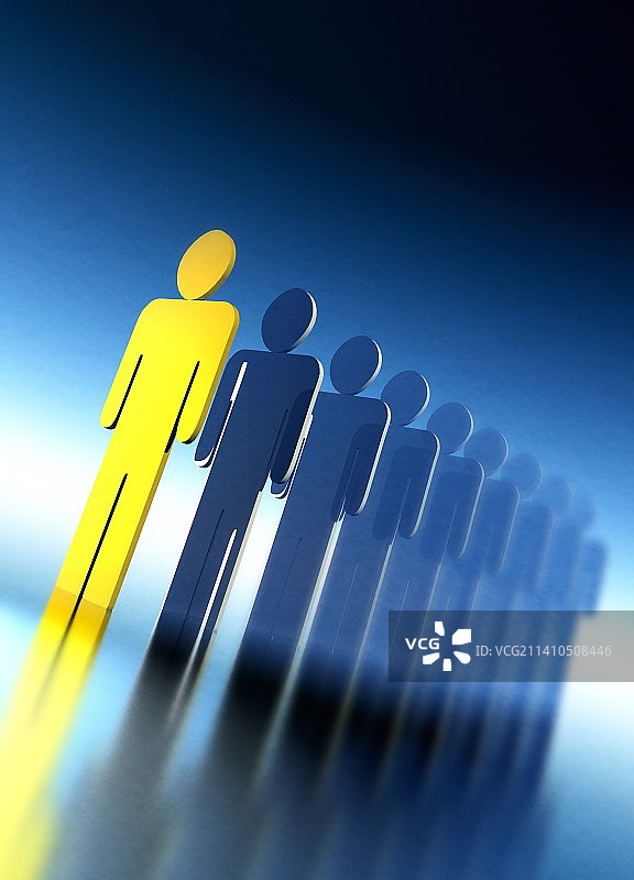 一排人类形态插图图片素材