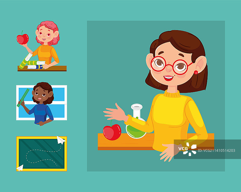 学校教师套装图片素材