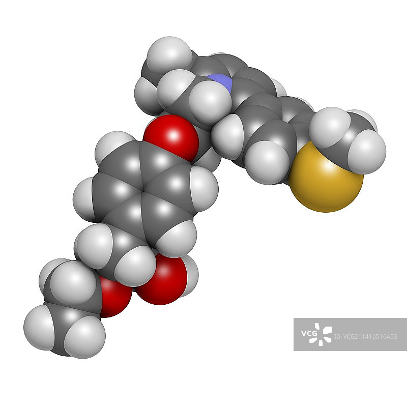 Saroglitazar糖尿病药物分子图片素材