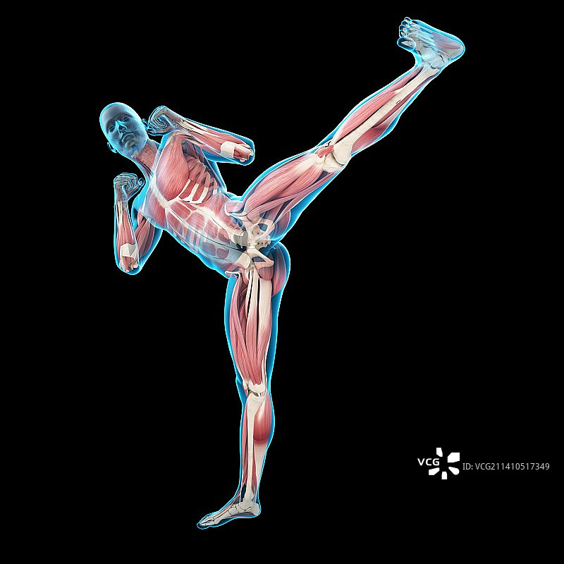 高踢腿的人，插图图片素材