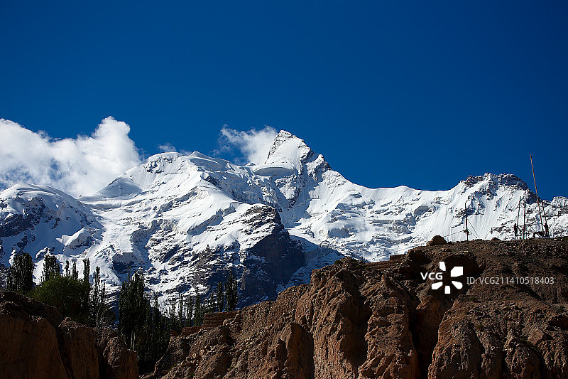 中国新疆克州阿克陶的风光图片素材