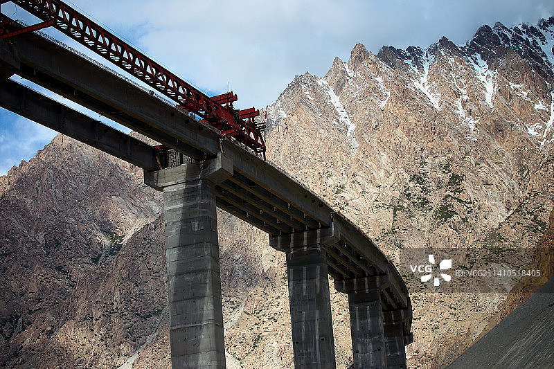 中国新疆克州阿克陶的风光图片素材