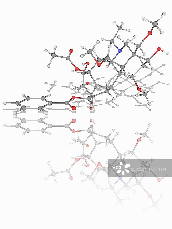 乌头碱毒素分子图片素材