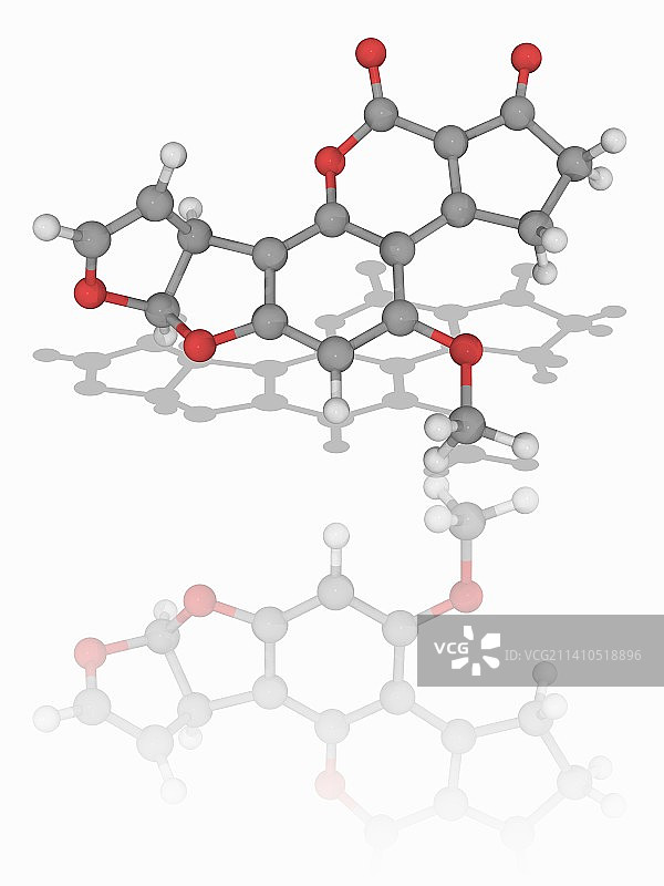 黄曲霉毒素B1有机化合物分子图片素材