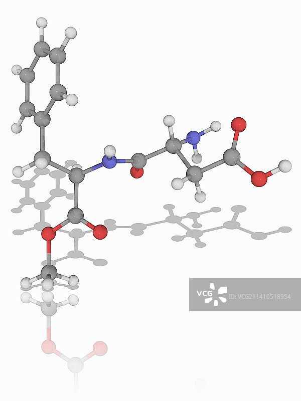 阿斯巴甜有机化合物分子图片素材