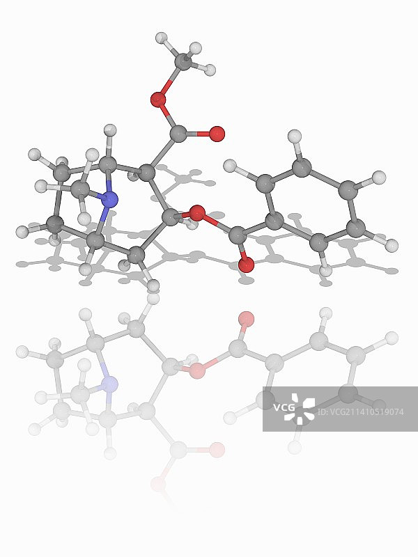 古柯碱药物分子图片素材