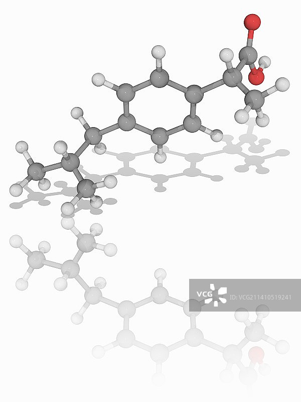 布洛芬药物分子图片素材