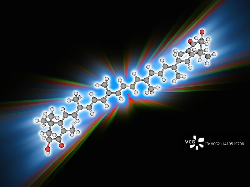 虾青素有机化合物分子图片素材