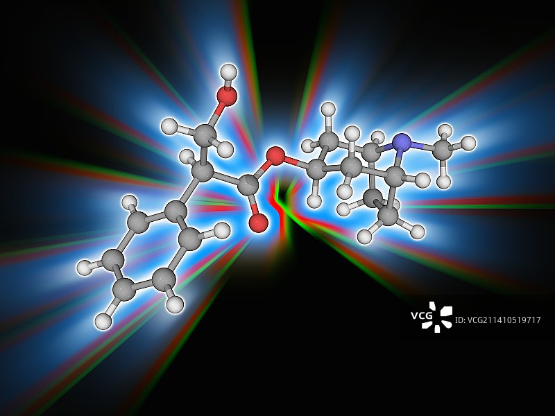 阿托品药物分子图片素材