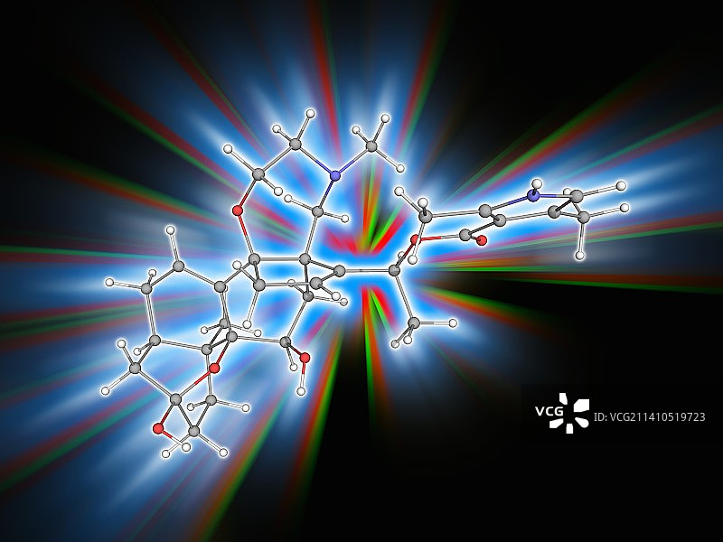 箭毒蛙毒素分子图片素材
