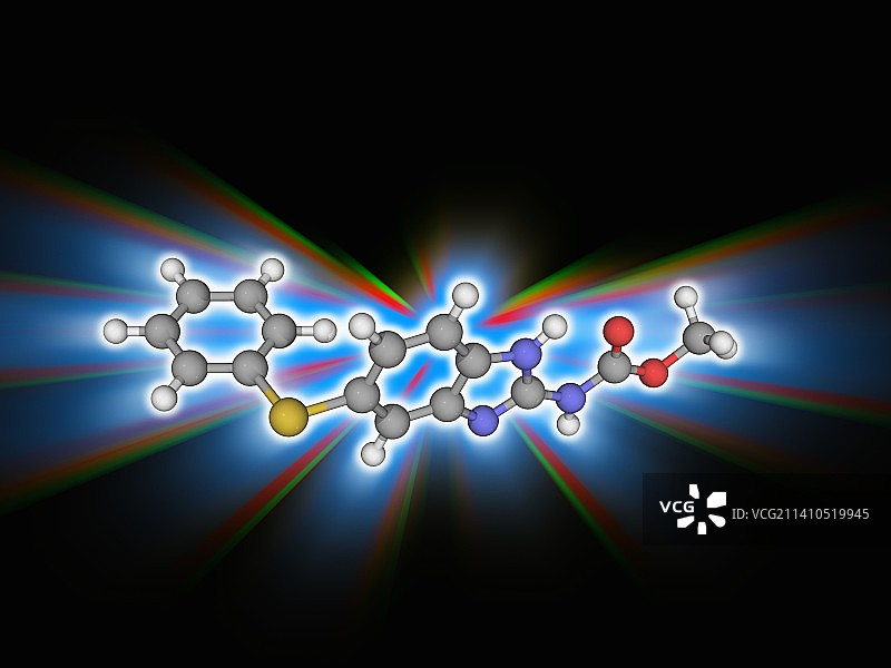 芬苯达唑药物分子图片素材