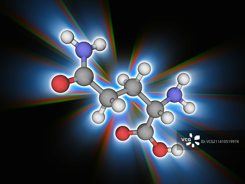 谷氨酰胺有机化合物分子图片素材