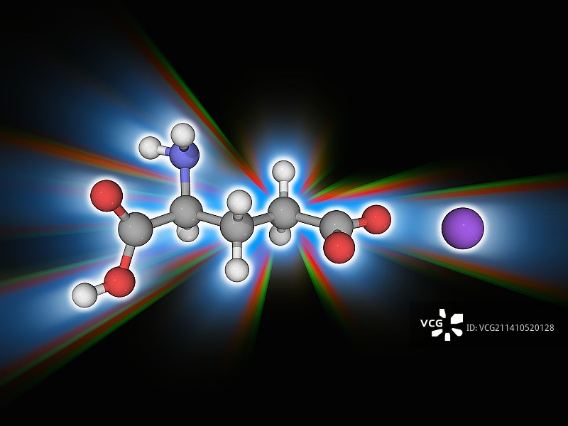 谷氨酸钠有机化合物分子图片素材