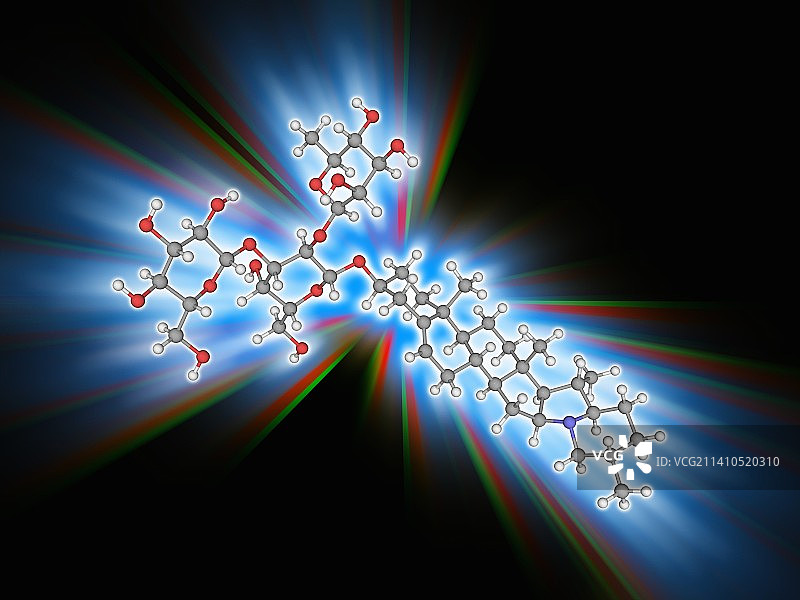 龙葵碱毒素分子图片素材