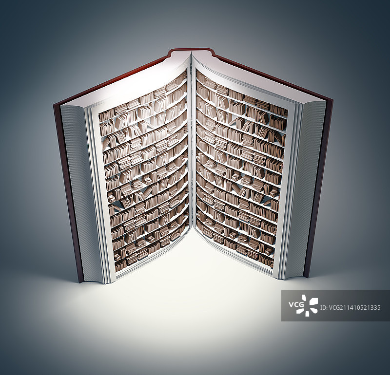 书本里的书架图片素材