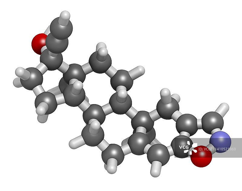 达那唑子宫内膜异位症药物分子结构示意图图片素材