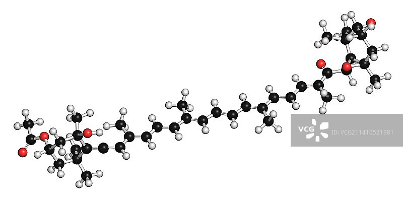 岩藻黄质分子结构图图片素材