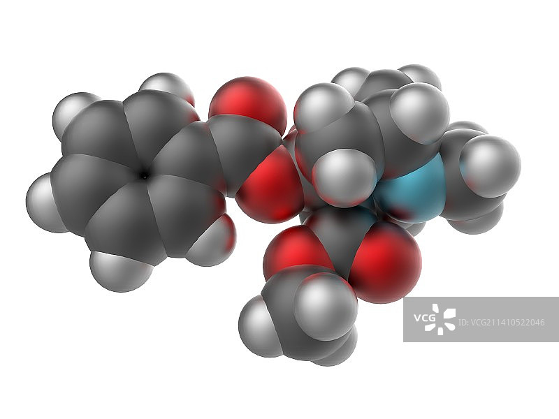古柯碱药物分子图片素材