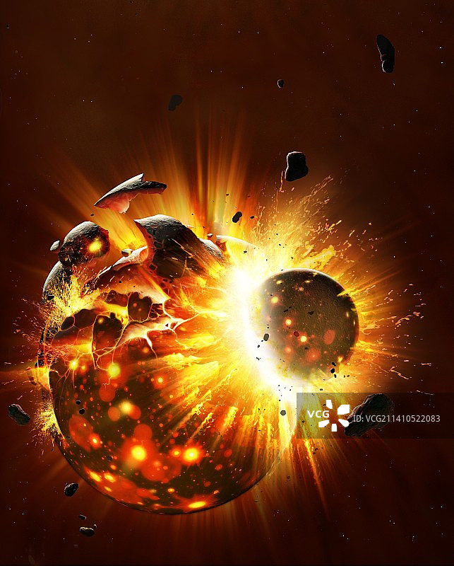 原行星盘中的碰撞图片素材