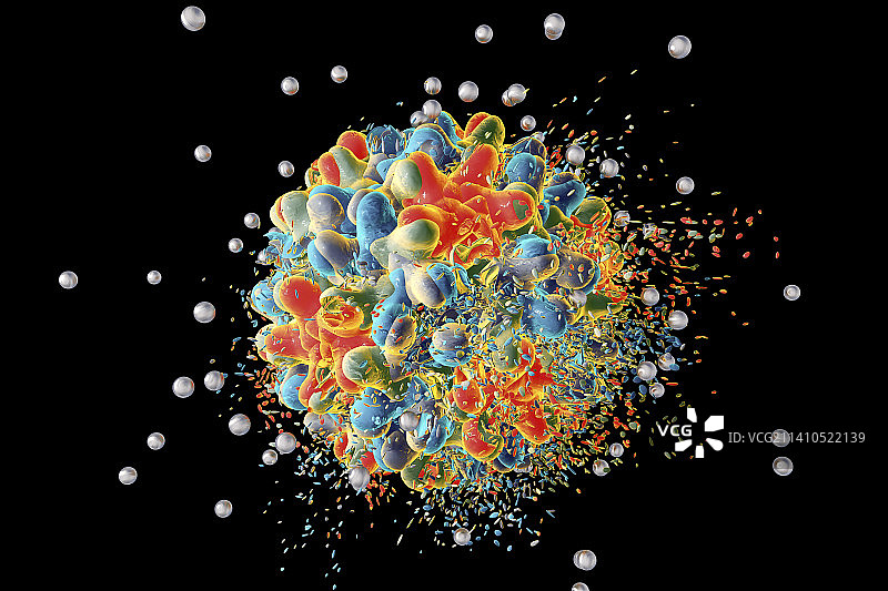 乙型肝炎病毒的破坏，图示图片素材