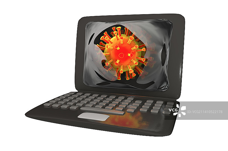 电脑病毒插画图片素材