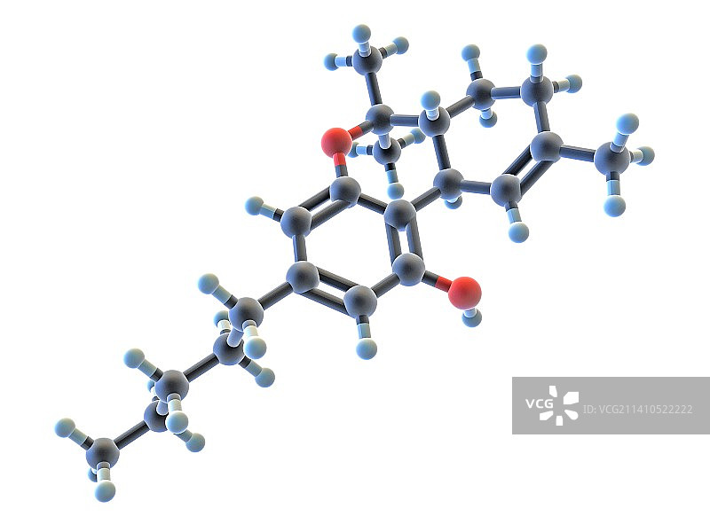 四氢大麻酚THC药物分子图片素材