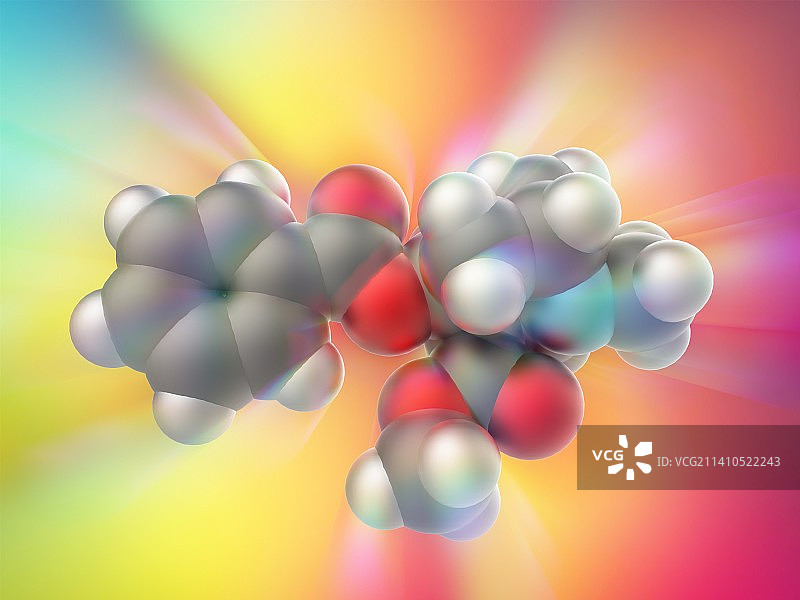 古柯碱药物分子图片素材