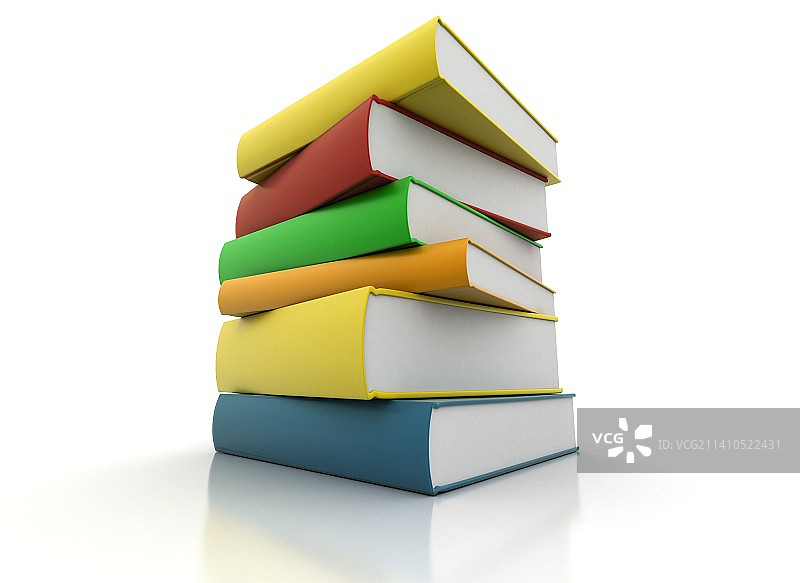 一堆颜色鲜艳的书籍图片素材
